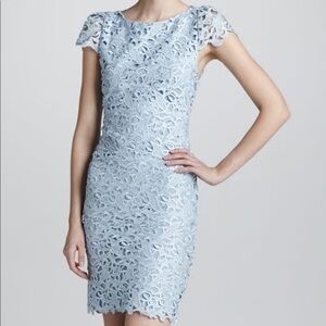 Elegant Blue Lace Dress